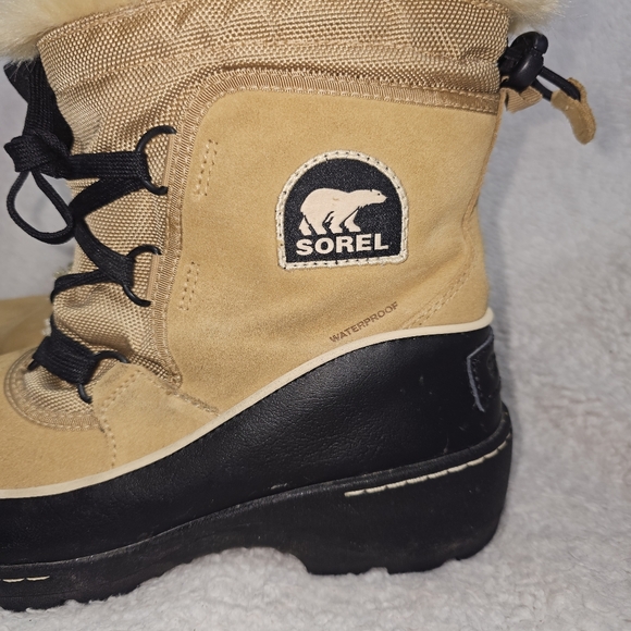 Sorel Tivoli Inner Fleece Lace Up Snow Boots 24Cm Beige Size 8.5 - Picture 9 of 14